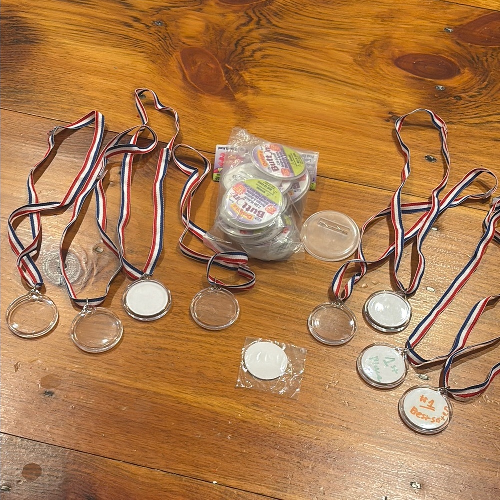 DIY Craft 2.5" Button & Medal Supplies Custom Draw Art